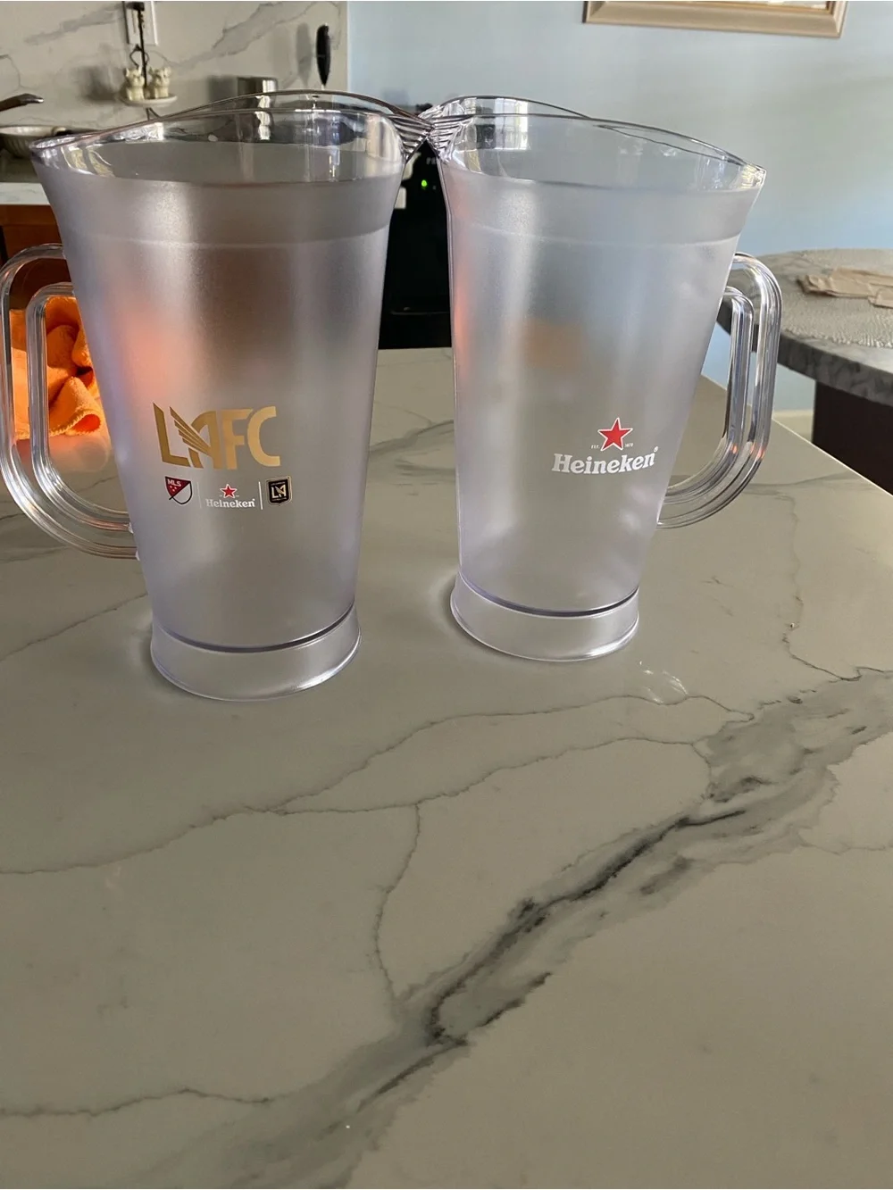 2pc Heineken Frosted Plastic Pitcher - 2L Clear